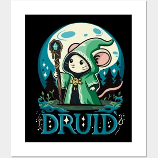 Druid Mouse Under the Moon Posters and Art